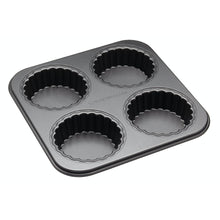 Load image into Gallery viewer, MasterClass Four Hole Tartlet Pan with Loose Bases