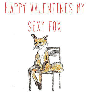 Sexy Fox Valentines Day Card