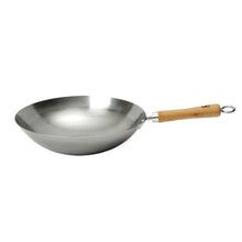 Load image into Gallery viewer, School Of Wok 'Wok & Roll' Carbon Steel Authentic Round Bottom Wok - 13"