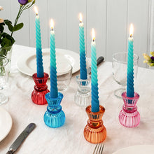 Load image into Gallery viewer, Rex Double ended Glass Candle Holder - Blue
