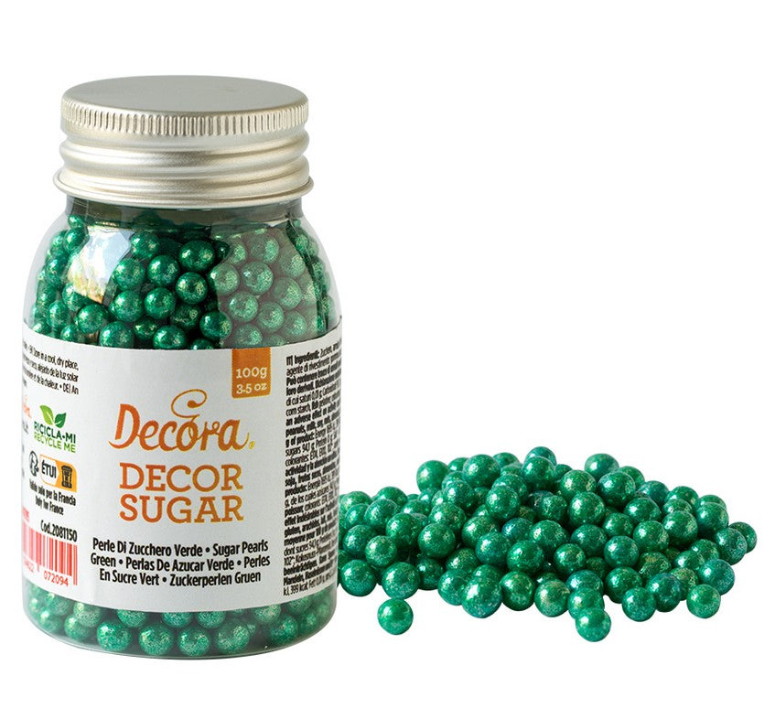 Decora Sugar Pearls -  Metallic Green