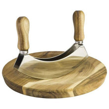 Load image into Gallery viewer, Taylor's Eye Witness Acacia Wood Mezzaluna and Board