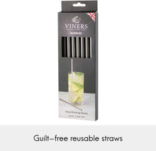 Load image into Gallery viewer, Viners Stainless Steel Drinking Straws - Long