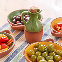 Load image into Gallery viewer, Dexam Sintra Glazed Terracotta Oil Drizzler - Green