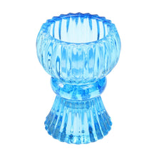 Load image into Gallery viewer, Rex Double ended Glass Candle Holder - Blue