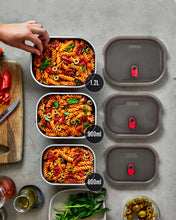 Load image into Gallery viewer, Black & Blum Stainless Steel Multi Function Food Box Large 1200ml