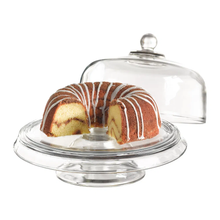 Load image into Gallery viewer, Anchor Hocking 4 in 1 Cake Stand and Bowl