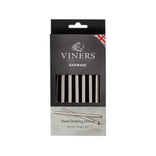 Load image into Gallery viewer, Viners Stainless Steel Drinking Straws - Short