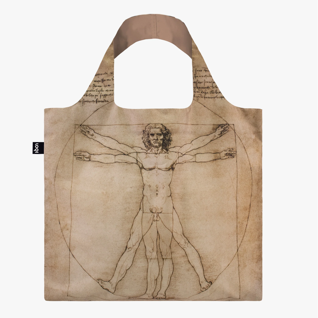 LOQI Leonardo Da Vinci The Vitruvian Man Recycled Bag