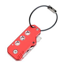 Load image into Gallery viewer, Troika Keychain, mini tool, 11 functions,Red
