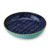 Load image into Gallery viewer, Mikasa Indigo Chevron Stoneware Bowl, 21cm