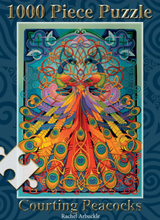 Load image into Gallery viewer, Courting Peacocks 1000pc Jigsaw Puzzle