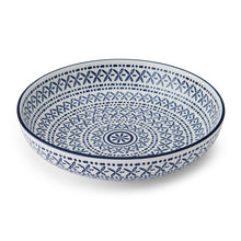 Load image into Gallery viewer, Mikasa Ceramic Bowl, Blue Mediterranean Pattern