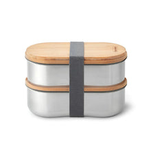 Load image into Gallery viewer, Black & Blum Steel Bento Box - Almond/Grey
