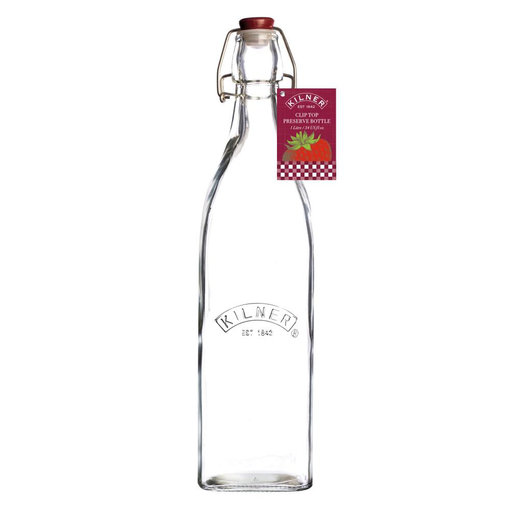Kilner Clip Top Bottle - Square, 1 Litre
