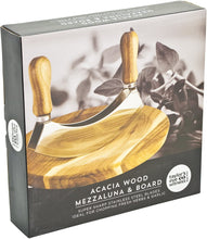 Load image into Gallery viewer, Taylor's Eye Witness Acacia Wood Mezzaluna and Board