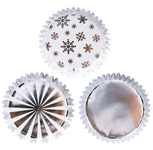 Load image into Gallery viewer, PME Christmas Foil-lined Cupcake Cases - Metallic Gold & Silver