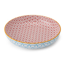 Load image into Gallery viewer, Mikasa Ceramic Bowl, Blue Geometric Pattern