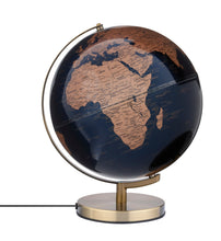 Load image into Gallery viewer, TOUCH illuminated globe Ø30 cm, dark blue / bronze