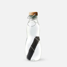 Load image into Gallery viewer, Black & Blum Glass Eau Good Bottle with Charcoal Filter 650ml Olive