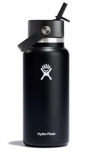 Load image into Gallery viewer, Hydroflask Wide Mouth Bottle with Straw 32oz - Black
