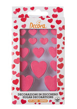 Load image into Gallery viewer, Decora Sugar Decorations - Red Hearts