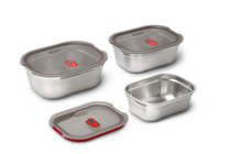 Load image into Gallery viewer, Black & Blum Stainless Steel Multi Function Food Box Large 1200ml