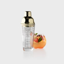 Load image into Gallery viewer, Taylors Eye Witness Recipe Glass Cocktail Shaker Gold