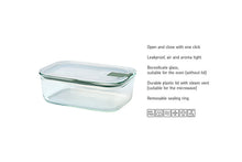 Load image into Gallery viewer, Mepal Glass Food Storage Box EasyClip 1000 ml - Nordic Sage