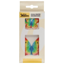 Load image into Gallery viewer, Wilton Edible Wafer Decorations Butterflies Rainbow set/8
