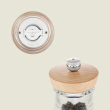 Load image into Gallery viewer, Cole & Mason Holborn Acrylic and Natural Wood Pepper Mill 95mm