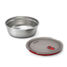 Load image into Gallery viewer, Black & Blum Stainless Steel Round Multi Function Food Bowl Small 650ml