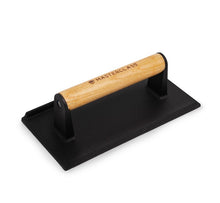 Load image into Gallery viewer, MasterClass Cast Iron Grill Press with Wooden Handle