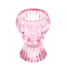 Load image into Gallery viewer, Rex Double Ended Glass Candle Holder - Pink