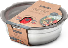 Load image into Gallery viewer, Black & Blum Stainless Steel Round Multi Function Food Bowl Small 650ml