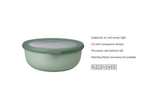 Load image into Gallery viewer, Mepal Cirqula Round 2250ml Multi Bowl - Nordic Sage