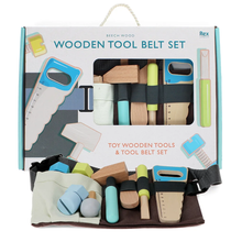 Load image into Gallery viewer, Rex Wooden Tools and Tool Belt Playset