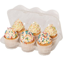 Load image into Gallery viewer, PME Pack of 3 Plastic Cupcake Containers - 6 Cavities