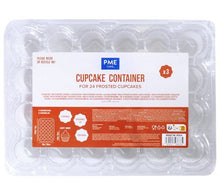 Load image into Gallery viewer, PME Pack of 3 Plastic Cupcake Containers - 24 Cavities