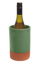 Load image into Gallery viewer, Dexam Sintra Glazed Terracotta Wine Cooler - Green