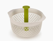 Load image into Gallery viewer, Spindola In-sink Salad-spinning Colander - White/Green