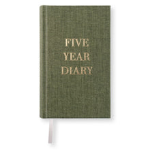 Load image into Gallery viewer, PS Five Year Diary Pocket Khaki Green
