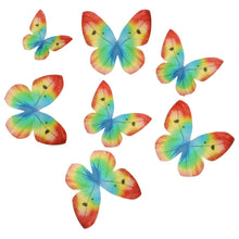Load image into Gallery viewer, Wilton Edible Wafer Decorations Butterflies Rainbow set/8