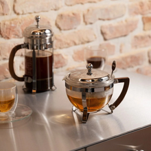 Load image into Gallery viewer, Bodum Chambord Glass Teapot with Infuser Walnut Handle 1L