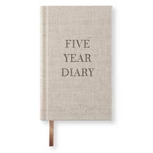 Load image into Gallery viewer, PS Five Year DIARY Pocket Rough Linen