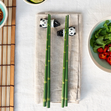 Load image into Gallery viewer, Rex London Chopsticks And Rest Set - Panda