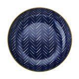 Load image into Gallery viewer, Mikasa Indigo Chevron Stoneware Bowl, 21cm