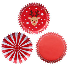 Load image into Gallery viewer, PME Christmas Foil-lined Cupcake Cases - Santa Mix
