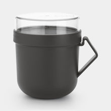 Load image into Gallery viewer, Brabantia Make & Take Soup Mug 0.6L - Dark Grey