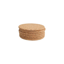 Load image into Gallery viewer, T&G Round Cork Coasters - Set of 6